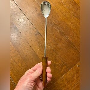 VTG MCM Butterscotch Bakelite Handle Cocktail Appetizer Stirring Spoon